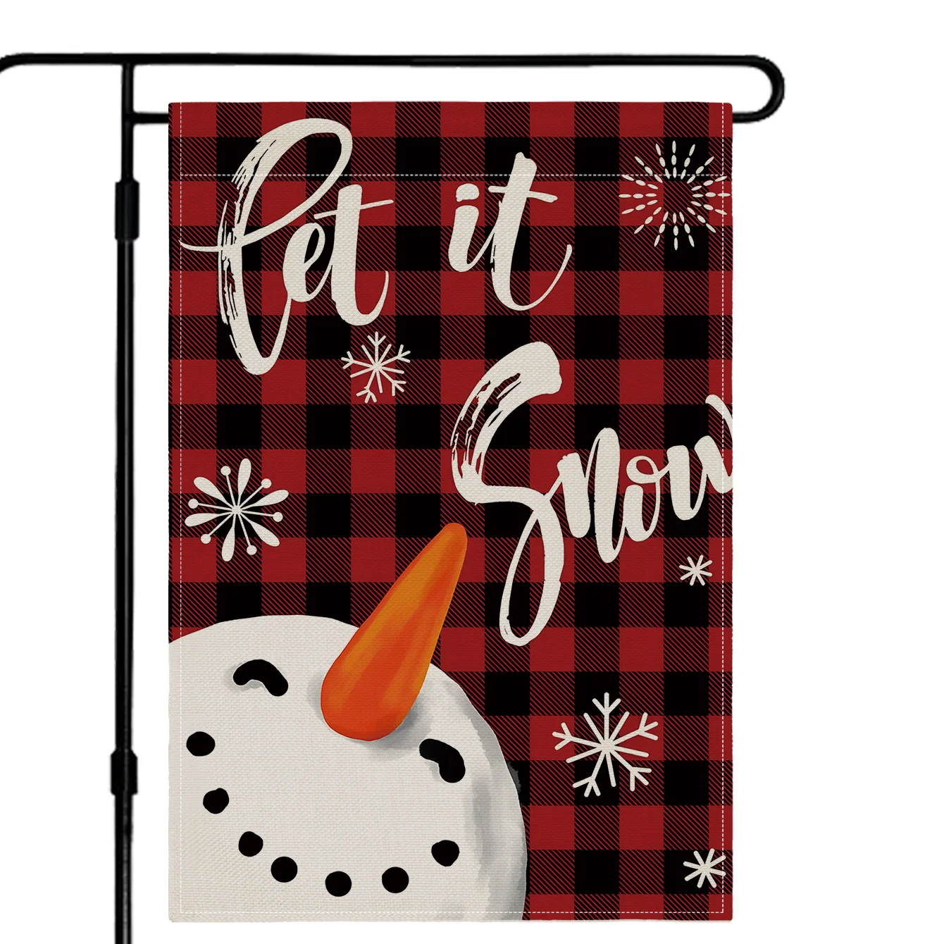 30*45cm Merry Christmas Garden Flag Linen Blend, Santa Claus Snowman Pattern House Yard Xmas New Year Winter Decoration No Pole