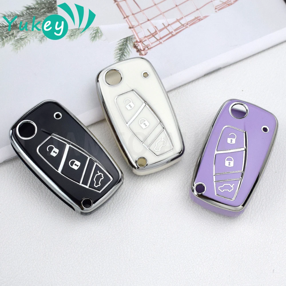 

For Fiat Panda Idea Stilo Punto Ducato Bravo 500 Doblo Grande Minibus 3 Button TPU Remote Key Cover Fob Case Protector
