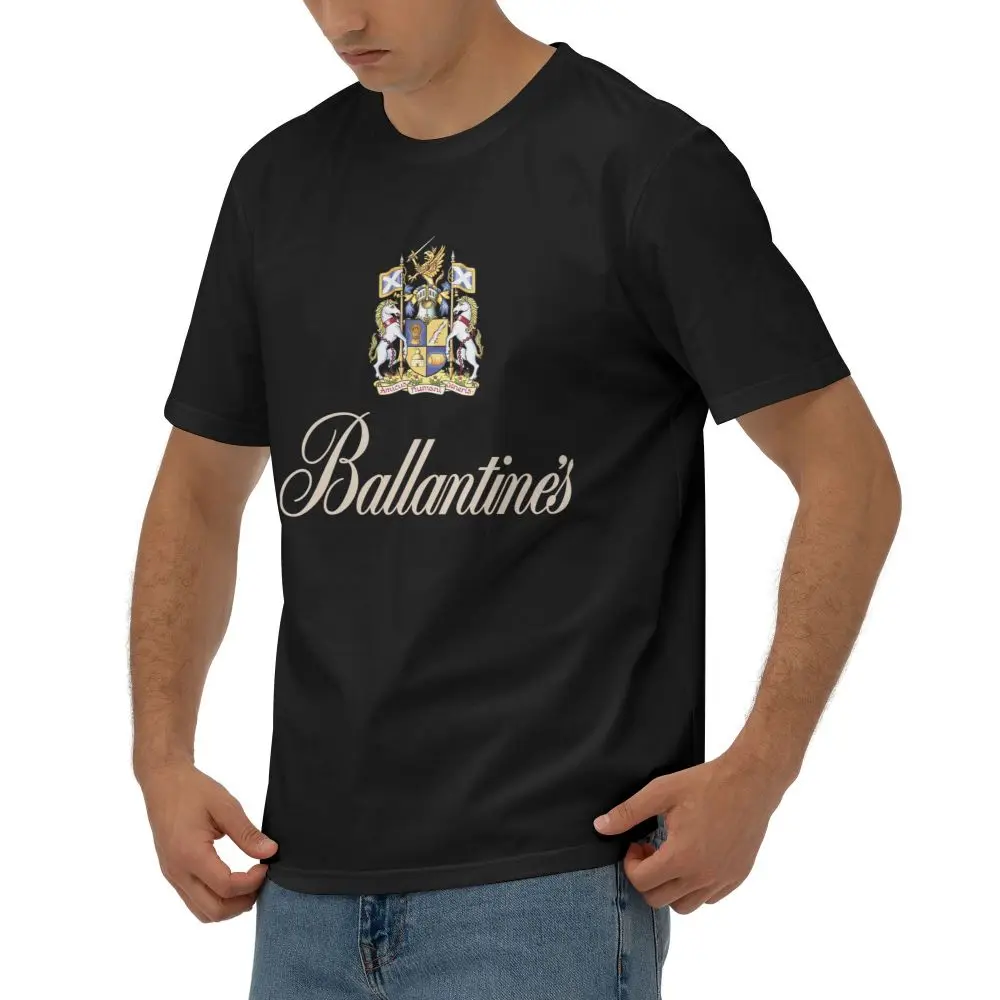 Nova moda ballantine t camisa impressa algodão masculino camiseta masculina topos engraçado manga curta camiseta