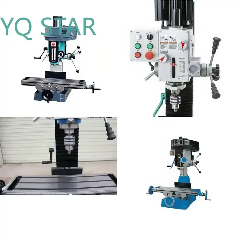 Vertical Drilling Milling Machine for Taladro Fresador Variable Speed Gear Head 220V CNC Mill Drill Lathe Machine for Metal