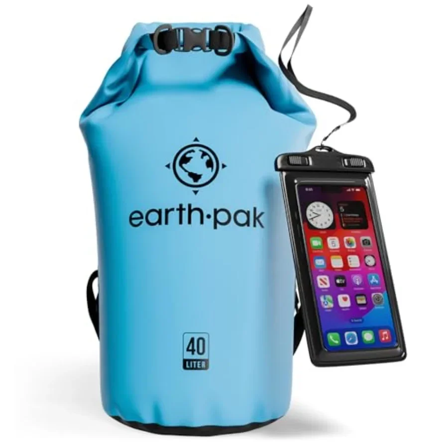

Waterproof Dry Bag - Roll Top Waterproof Backpack Sack Keeps Gear Dry for Kayak with Waterproof Phone Case