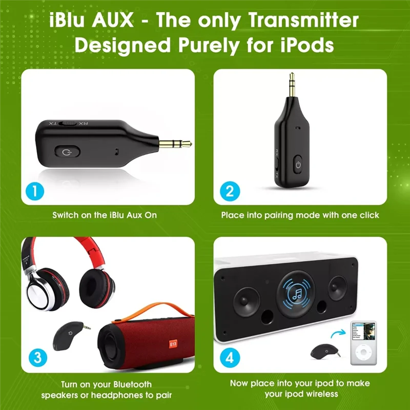 APPLIA-For Ipod Compatible Wireless Bluetooth Adapter Dongle Transmitter For Ipod Nano Touch Video