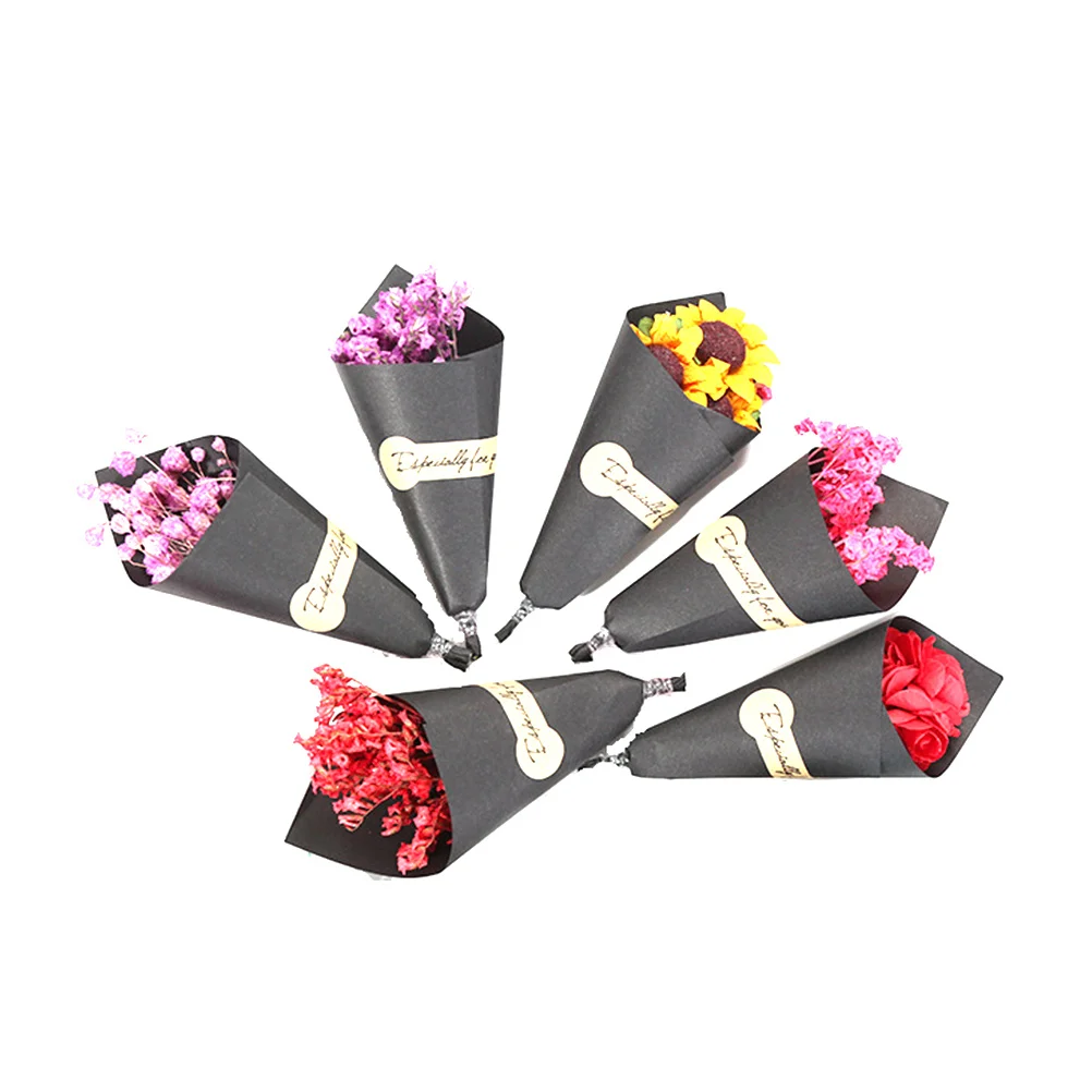 6 Stück getrockneter Blumenstrauß, hochwertig, umweltfreundlich, zum Basteln, Hochzeit, Valentinstag, Geschenk, Dekoration, Party-Bouquet, Foto-Requisite, Dekoration