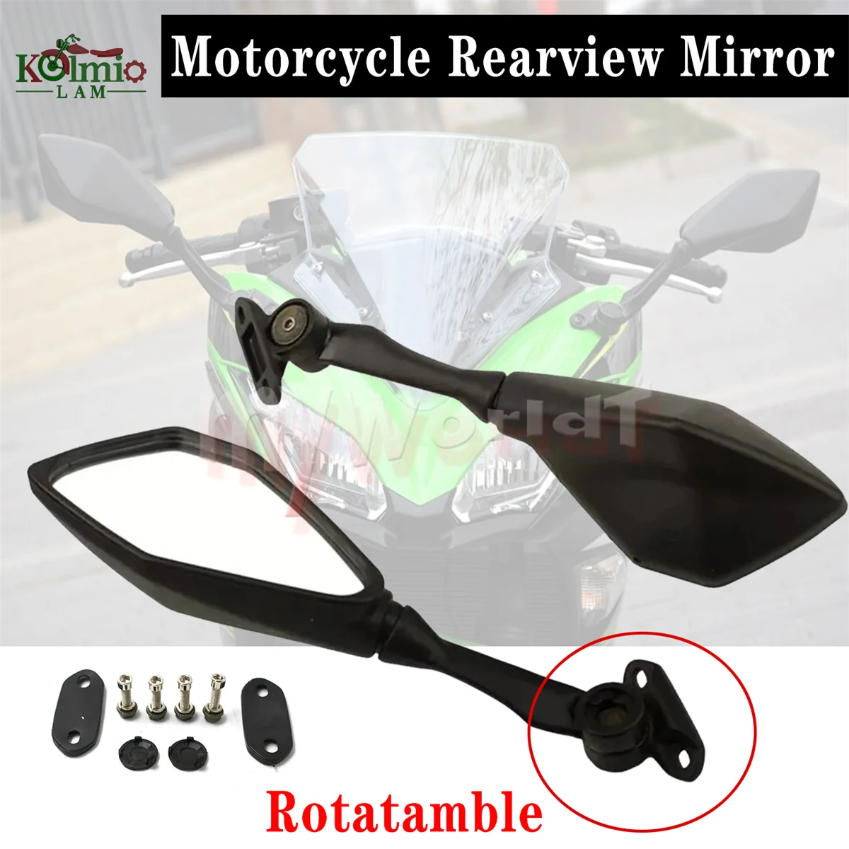 Fit For Kawasaki Ninja 650 2017 - 2021 Motorcycle Rearview Mirrors Ninja650 ER6F EX650 2018 2019 2020 17 18 19 20 21