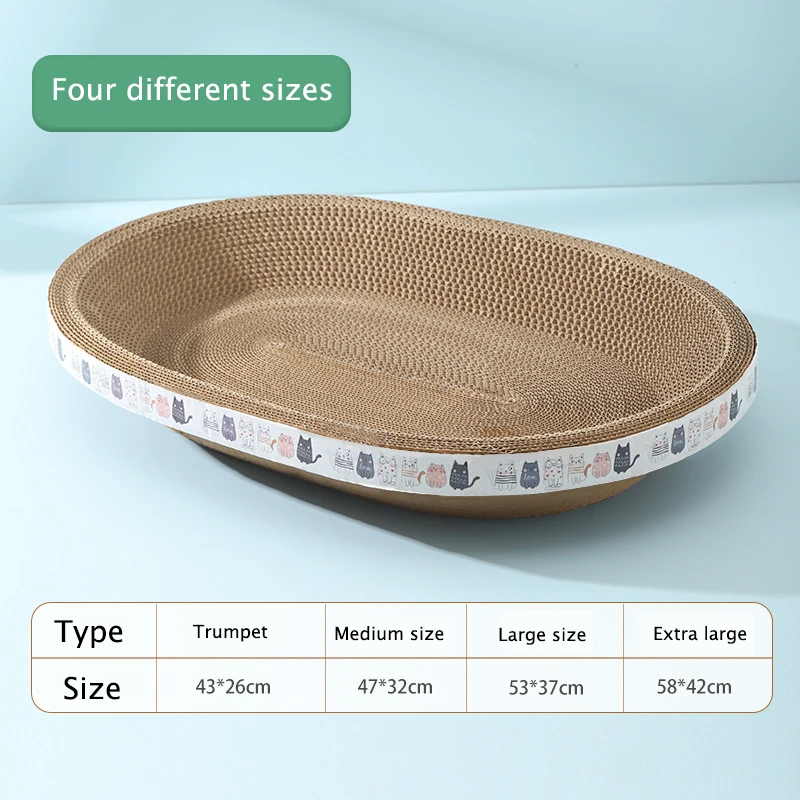 Durable Round Cat Scratching Board Wear-Resistant Cat Scratcher Mat Bowl Shape Cat Scratching Board Toy for Stretching Body Home