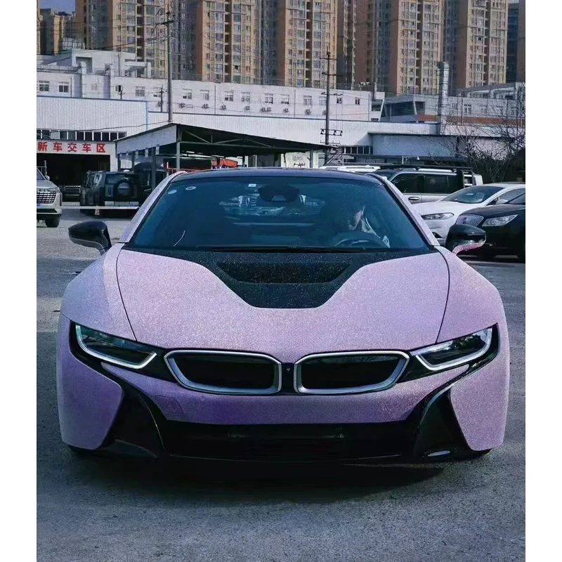 Auto Parts Car Vinyl Wrap Film, Multiple Colors, Easy Installation Low Cost Ultra High Mirror Purple Car Wrap