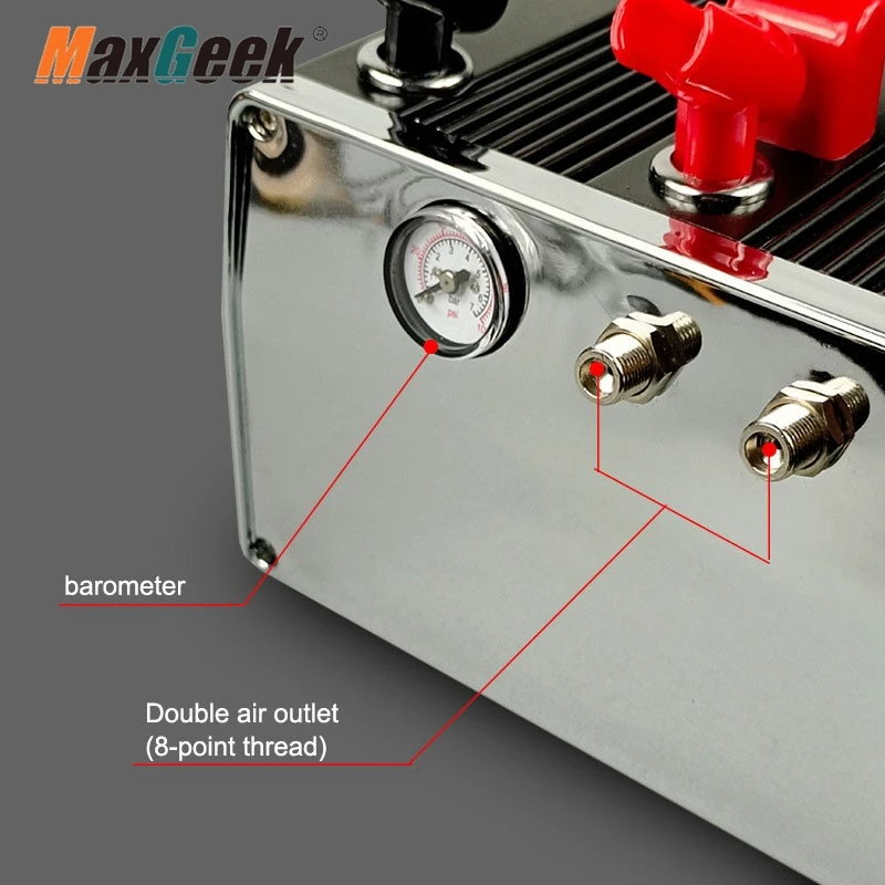 Imagem -03 - Maxgeek-pulverizador de Pintura Portátil Hs316 2-nível de Ajuste de Pressão do ar Spray Pump Paint Parar Automático e Iniciar sem Airbrush