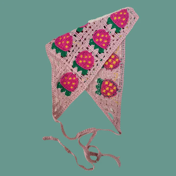 1/6 Stück Süßer Gestrickter Dreiecksschal Turban Stirnband für Frauen zum Tragen beim Ausgehen, Modisches Mädchen-Fotografie-Bandana Haarband – Detail 8