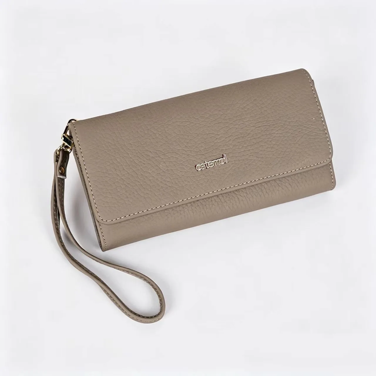 RFID Genuine Leather Purse Women Flap Design Cow Leather Wristlet Clutch Card Slots Cash Phone Wallet Ladies Daily Use Handbag