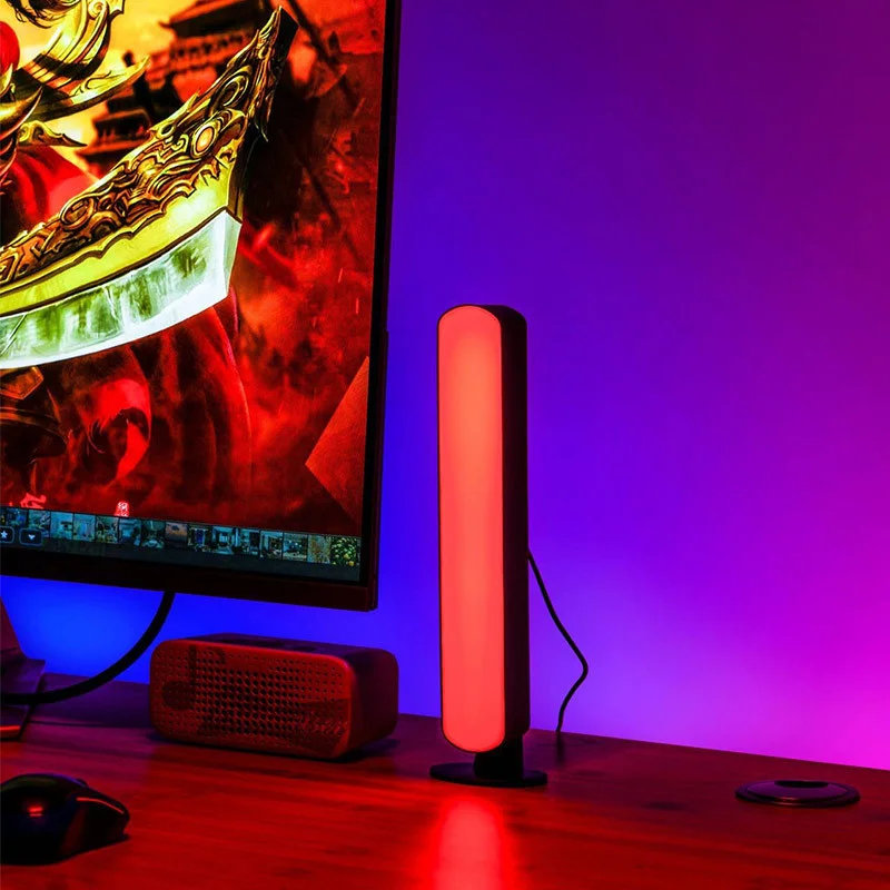 RGB Pickup Light Music Rhythm Lights Upgraded USB Rechargeable Model Christmas Decoration Desktop RGB Light Bar Music Rhythm