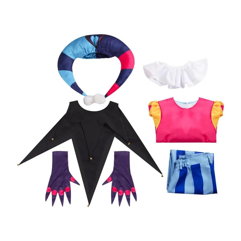 

ㄨ2026Fizzarolli Cosplay Fantasia Anime Costume Disguise for Adult Women Clothes Hat Set Role Play Outfits Halloween Carnival ㎡@￥