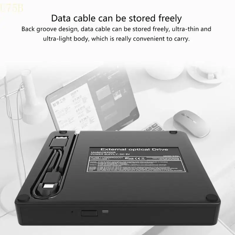 

U75B USB Portable DVD Drive for Laptop, Fast Speed Data Transfer External Burners