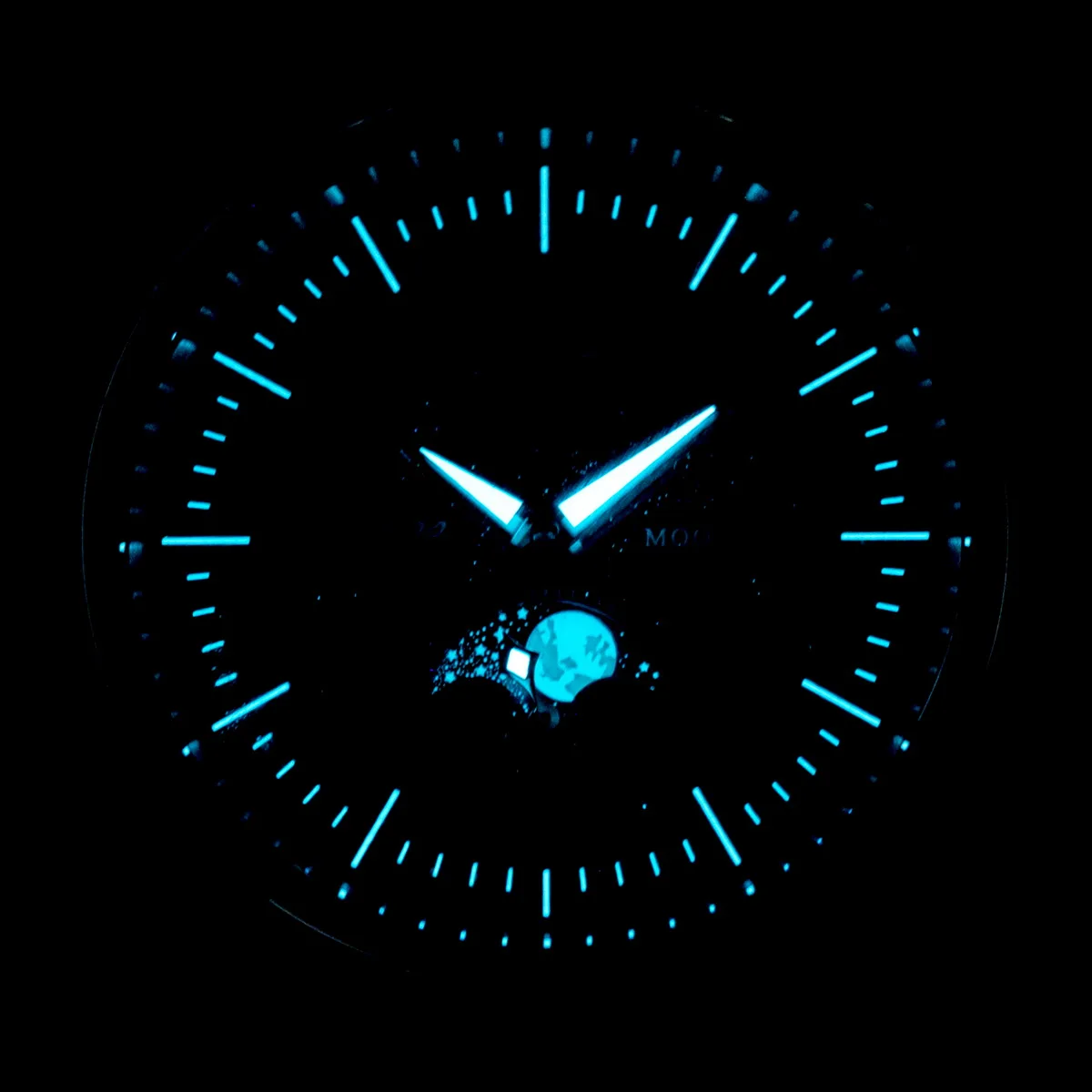 Sugess Moonphase Herrenuhr, 40 mm, automatische mechanische Armbanduhren, Origin ST2528, Uhrwerk, blaue Sandstein-Zifferblätter aus Edelstahl – Detail 17