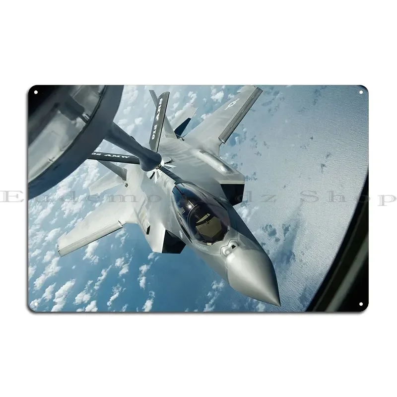 F 35 Military Jet Fighter Metal Sign Poster Cinema Wall Decor Customized Classic Tin Sign Poster