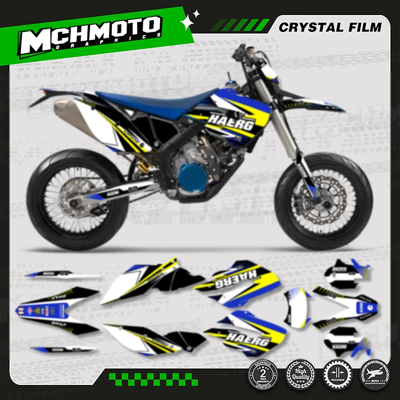 

MCHMFG Custom Team Graphics Backgrounds Decals Stickers Kit For HUSABERG 2009-2012 FE390 450 570-TE250 300 -FX450-FS570 007