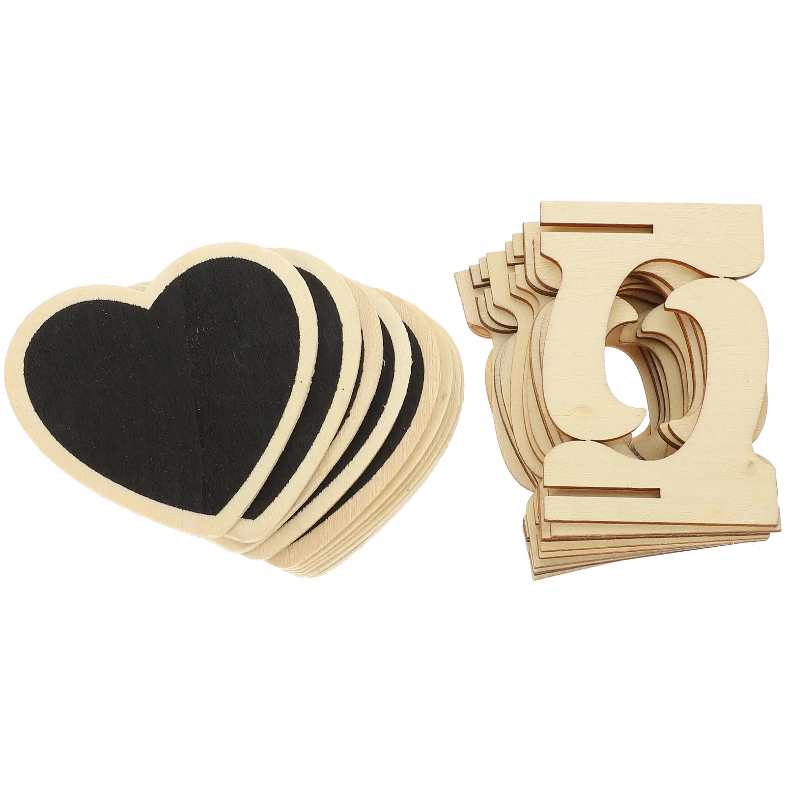 

10Pcs Heart Mini Chalkboard Signs Small Wooden Chalkboard Stands Wedding Birthday Party Message Board Blackboards for Weddings