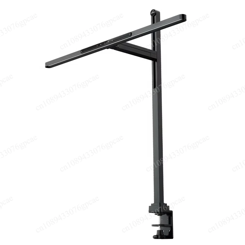 Modern Adjustable Height LED Desk Lamp with Touch Control Dimmable Clamp on Anti-Glare Task Light for Reading Room