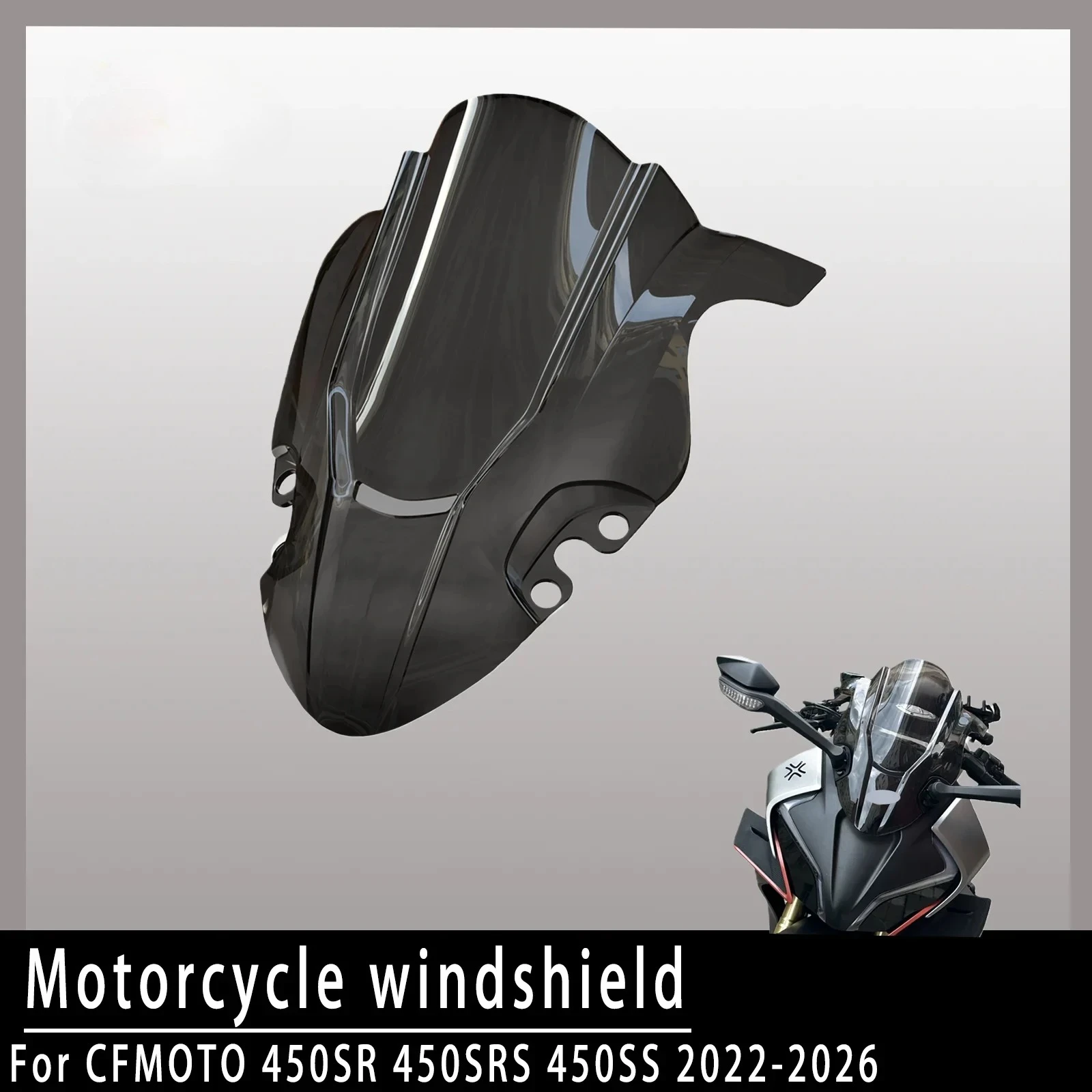 

Parabrisas para Motocicleta CFMOTO 450SR 450 SR 450sr 2022-2026, Visera Solar para Velocímetro, Deflector de Viento Delantero