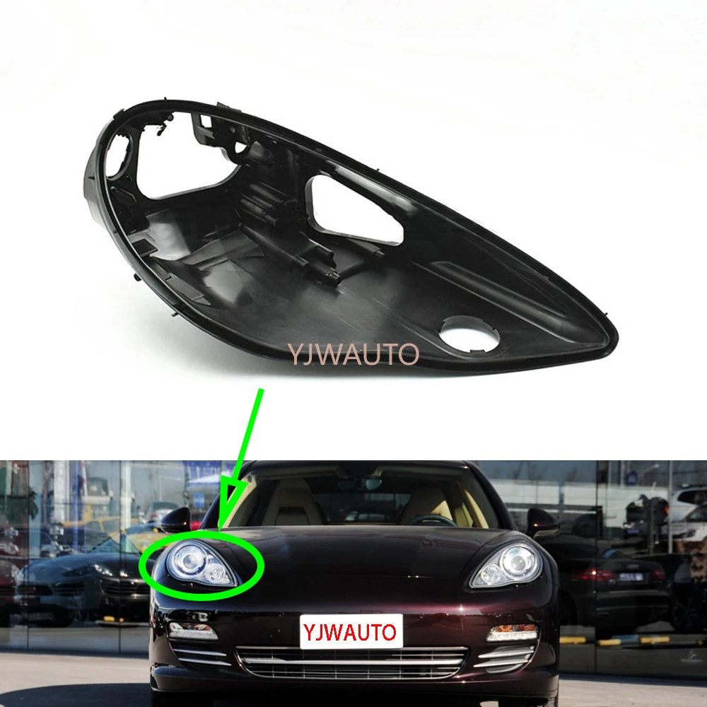 Headlight Base For Porsche Panamera 2010~2014 Headlamp House Car Rear Base Front Auto Headlight Back House