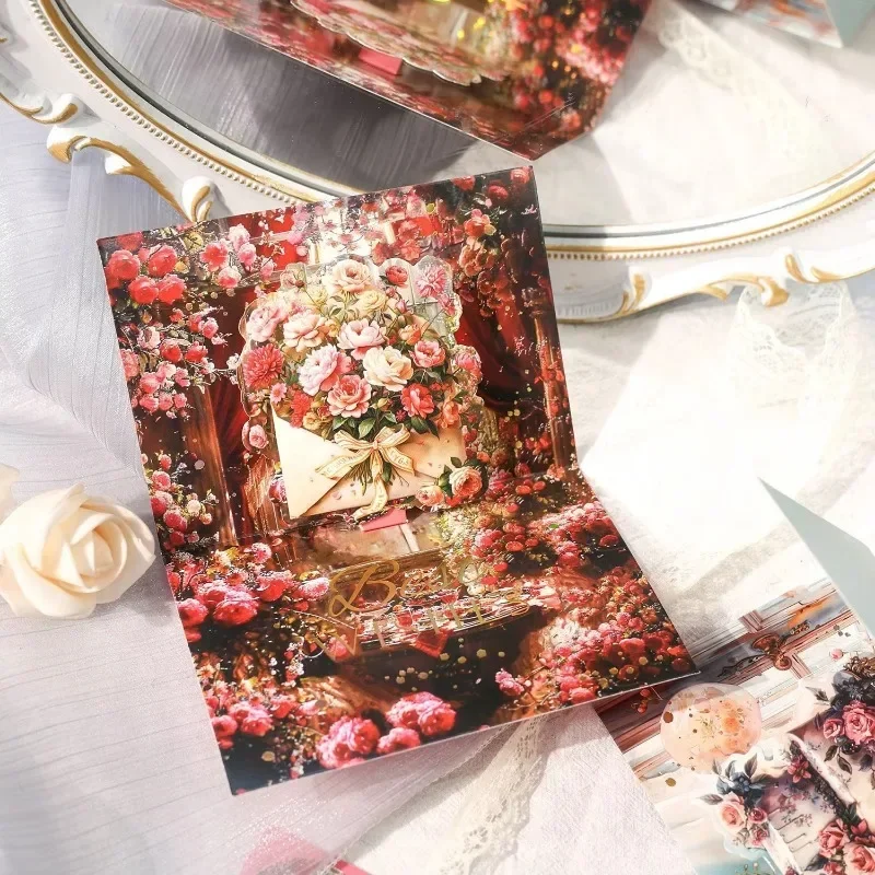 5Pcs Vintage 3D Greeting Card Cross-Border Art Card Series Christmas Holiday Decoration cute decoration