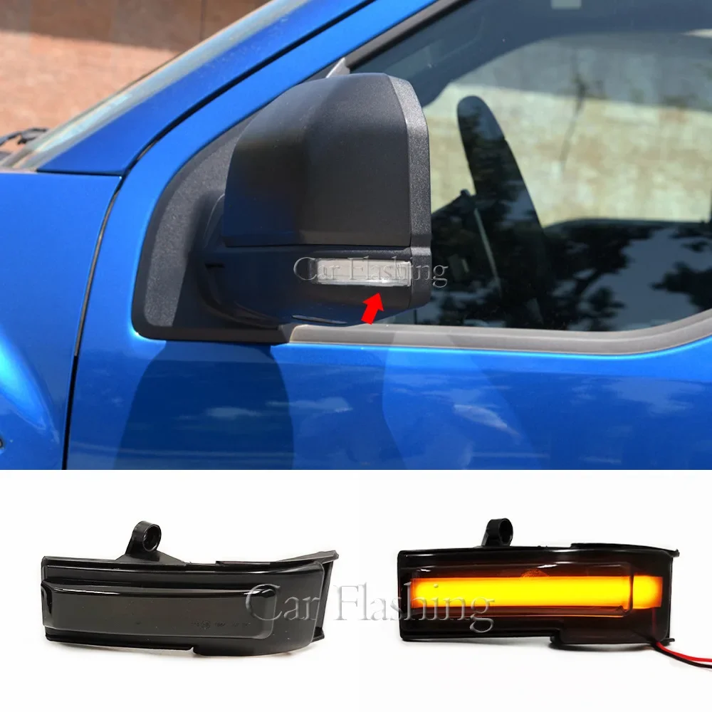 For Ford 15-20 Raptor reversing mirror turn signal rearview mirror F150 turn LED flow light