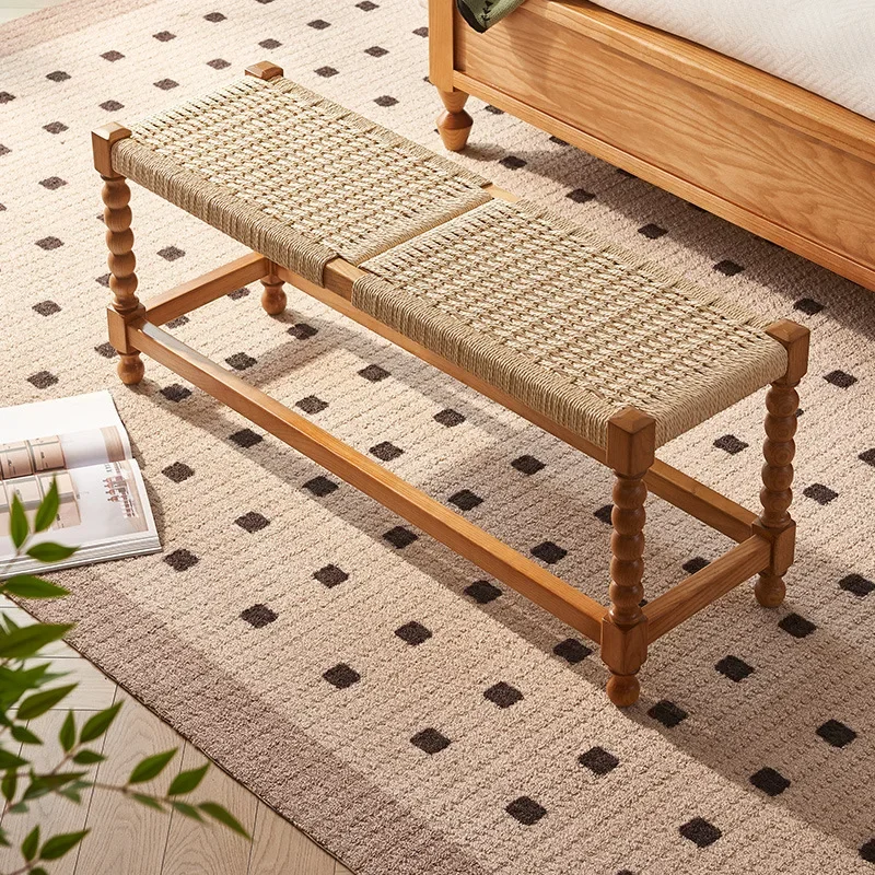 Bedroom bedside stool Modern B & B clothing store reception rope bench