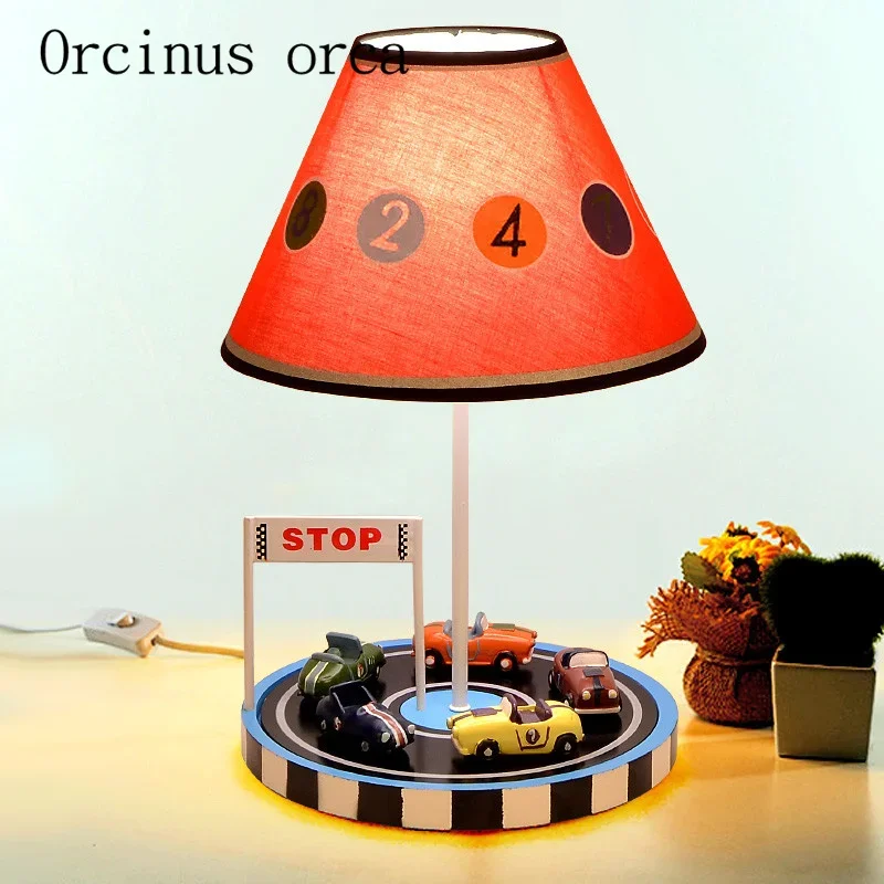 

American children's room warm creative cartoon car lamp bedroom bedside lamp free shipping