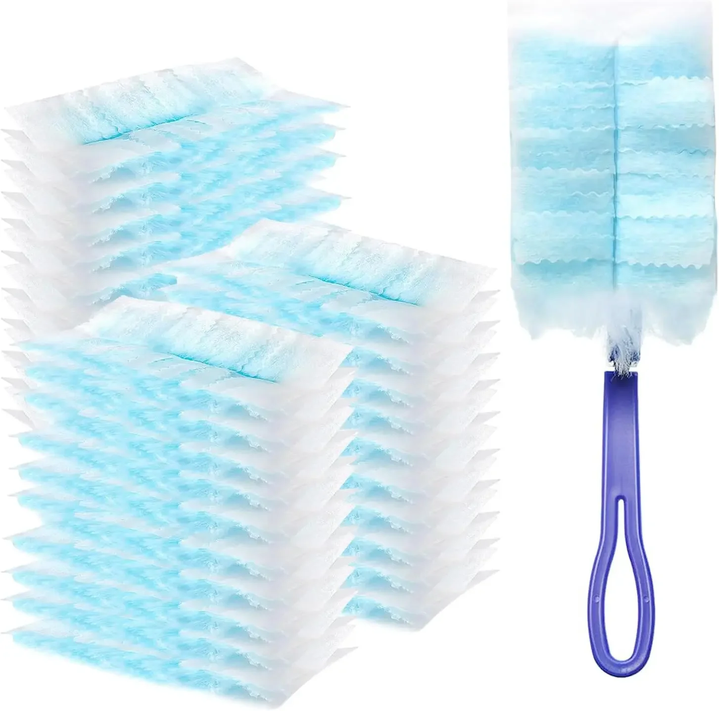 10pcs Replacement Heads Duster Disposable Short Duster Refills Bulk for Cleaning Home Office Blinds Car Surface Dust Clean Tool