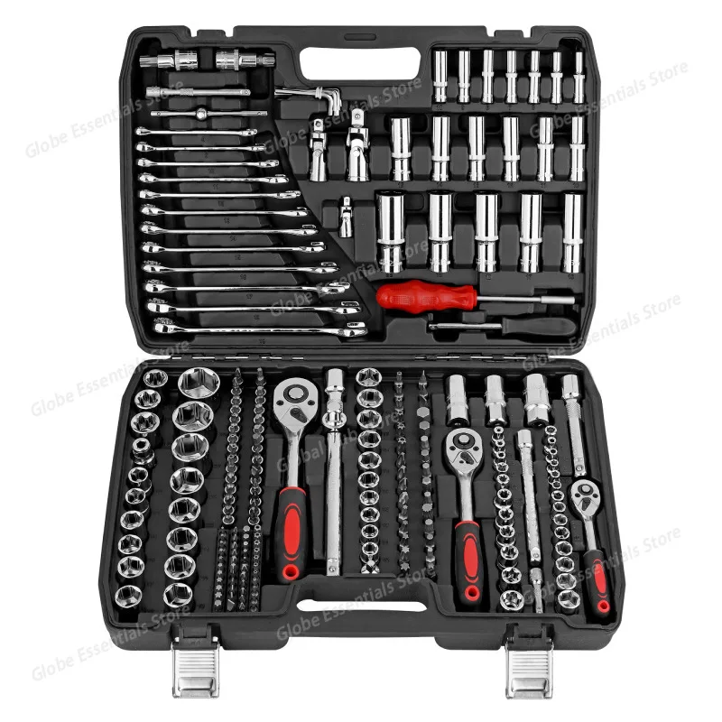 216pcs Socket Wrench Set, Ratchet Wrench Tool Sets, Mechanical and Automotive Repair Combination Socket Ratchet Wrench Set