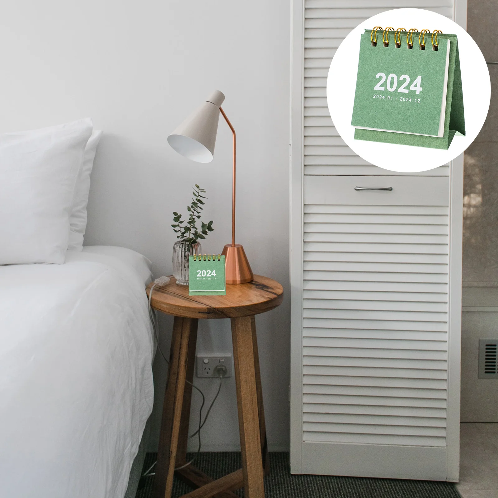 

Desk Calendar 2024 Small Student Desktop Daily Use Standing Paper Mini Office for