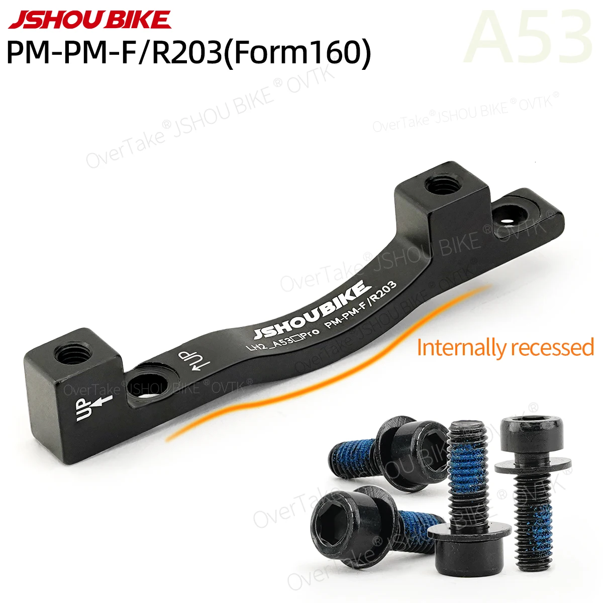 

JSHOUBIKE 1/2/4/10/20PCS MTB Disc Brake Caliper Mount Adapter Fork and Frame PM From 160mm TO 203mm Rotor For Large caliper
