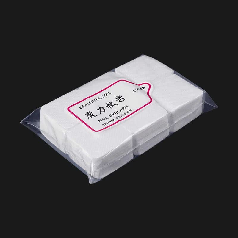 540 pz/borsa Cuscinetti per rimuovere lo smalto morbido non tessuto - Salvietta senza pelucchi per forniture per l'estensione delle ciglia