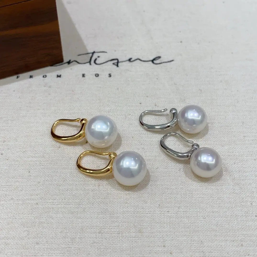 

Серьги из стерлингового серебра 925 пробы/съемные модные серьги в форме змеи/натуральный жемчуг AAAA9-10 мм