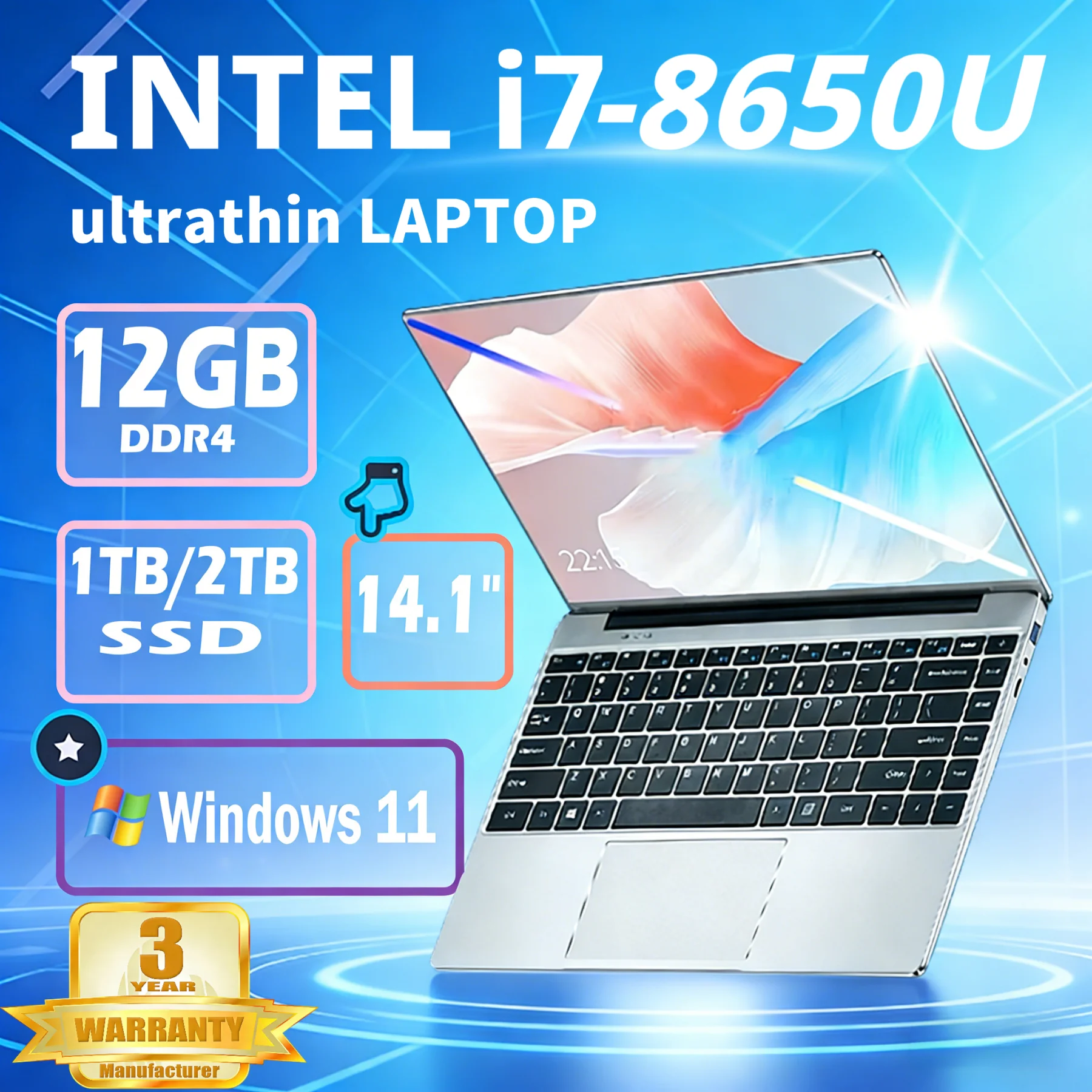 �y�Z�[�����z14.1�C���` �V�^�����^�m�[�g�p�\�R�� �|�[�^�u�� Windows 11 Intel Core i7-8650U 12GB RAM 1TB/2TB SSD �m�[�g�u�b�N �I�t�B�X/�w�K�p���b�v�g�b�v