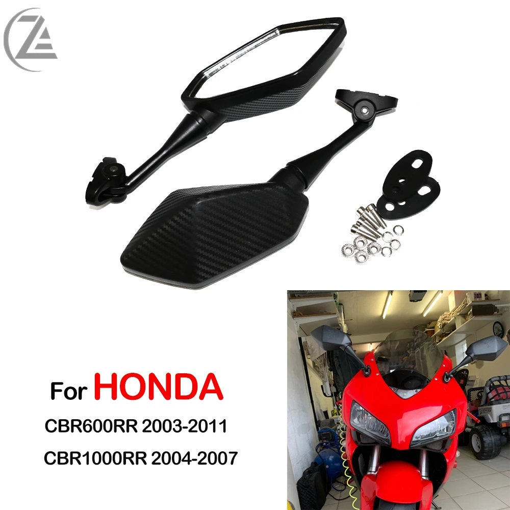 Acz-ホンダCBbr600rrr 600 rr 2003-2011 cbr1000rr 2004-2007用カーボンモーターサイクルリアビューミラー