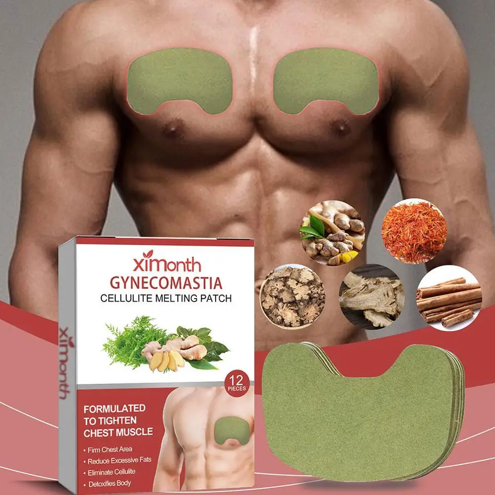 

Man Breast Firm Patch Anti Cellulite Shrink Chest Fat Burning Strengthen Muscles Body Shaping Fitness Gynecomastia Removal Care