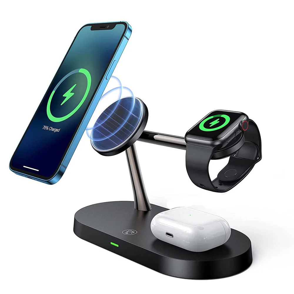 

Magnetic 3 in 1 Wireless Charger for iPhone 15 Pro Max/14/13 30W Wireless Charging Station for Apple Watch/AirPods Pro