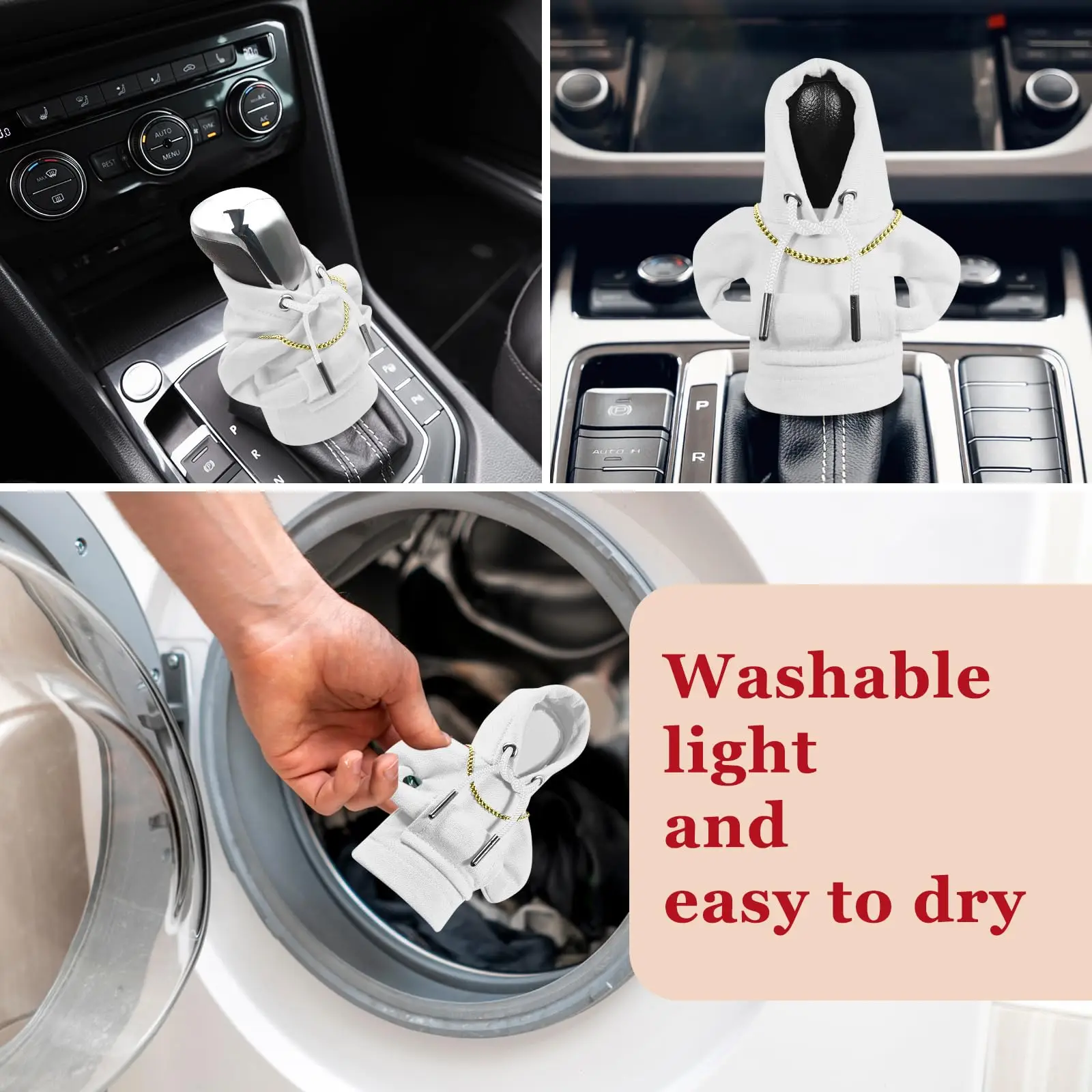 

Gear Shift Hoodie Cover Shift Cover Gear Handle Decoration Fits Manual Automatic Universal Car Shift Lever Interior Decor