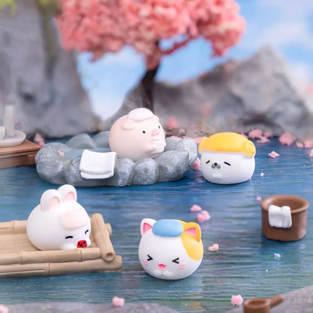 DIY Miniature Animal Figurines Resin Seal Duck Pig Mini Animal Models Micro Landscape Rabbit Bear Cat