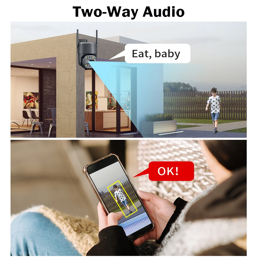 Imagem -05 - Câmera ip de Vigilância sem Fio ao ar Livre Ptz Cctv Security Human Detect Auto Tracking Proteção de Segurança Wifi 8mp 4g