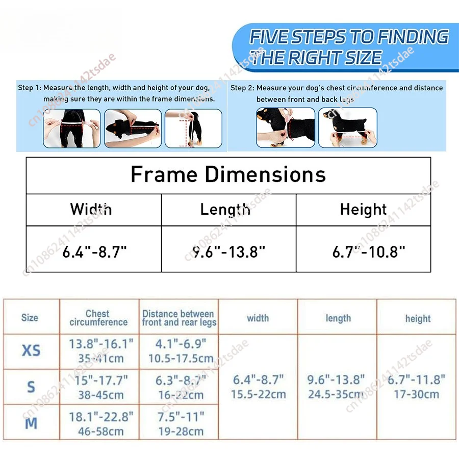 Pet Rehabilitation Wheelchair for Disabled & Injured Dogs and Cats