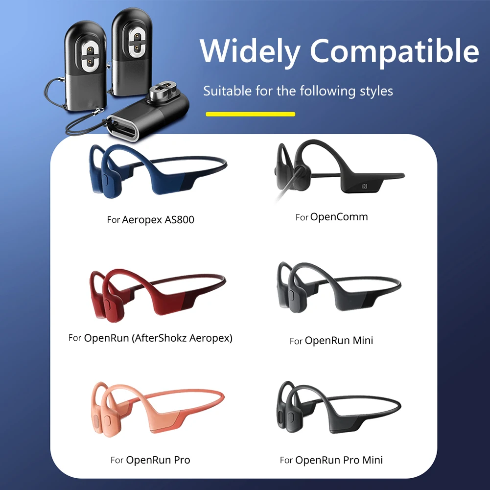 

Адаптер для зарядного устройства AfterShokz OpenRun Pro AS810, магнитный зарядный адаптер для наушников с костной проводимостью, быстрое зарядное устройство типа C/IOS