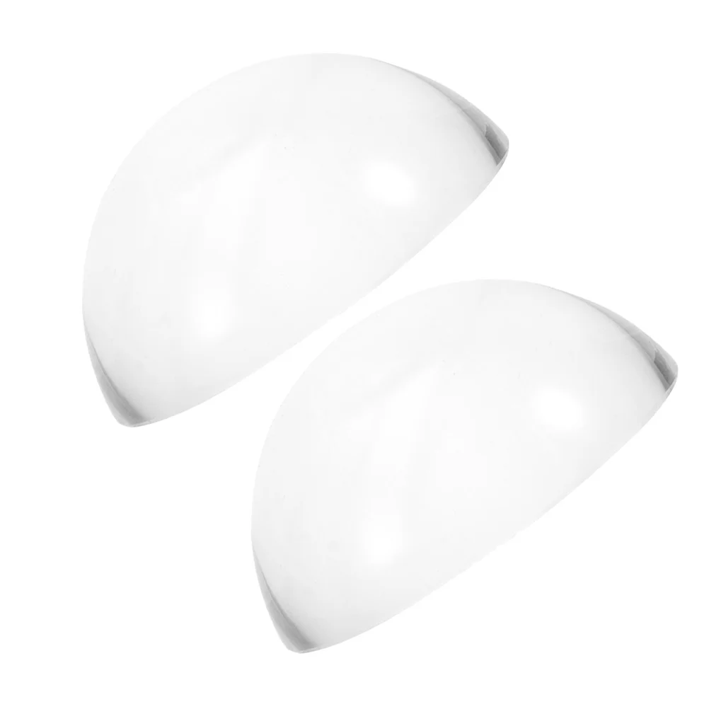 

2Pcs Transparent Dome Paperweight Crystal for Calligraphy Practice Painting Writing Sewing Desk Office Decor Accessory