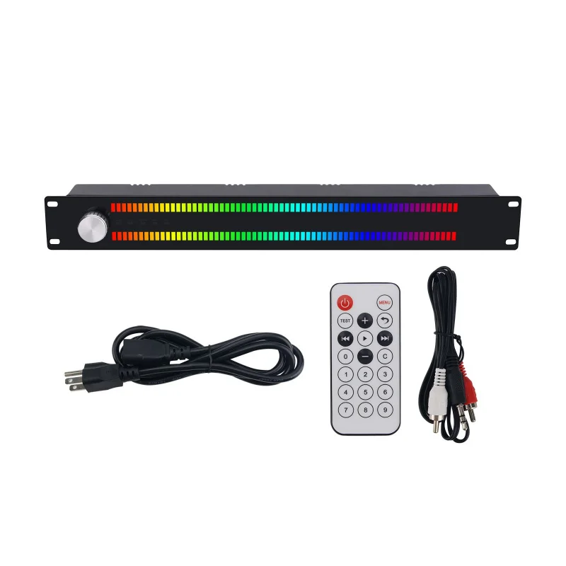 LED64X2 Music Spectrum Display Rhythm Light VU Meter Supports Voice Control & Line Input Modes