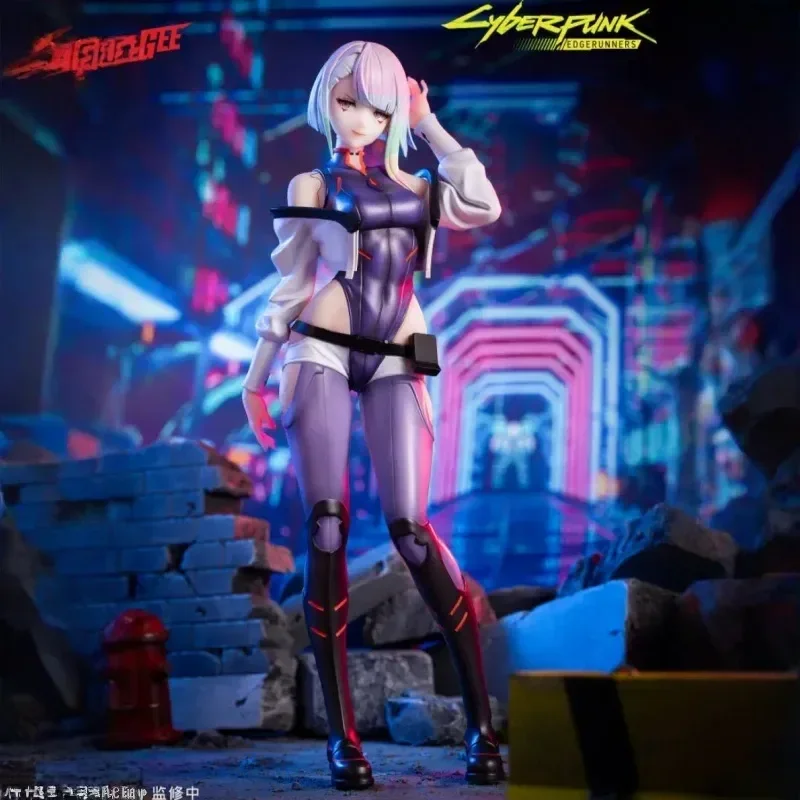 En Stock Animester Damanjiang Gee Original Cyberpunk Edgerunners Lucy figuras de Anime adornos de escritorio modelo juguetes coleccionables Gif