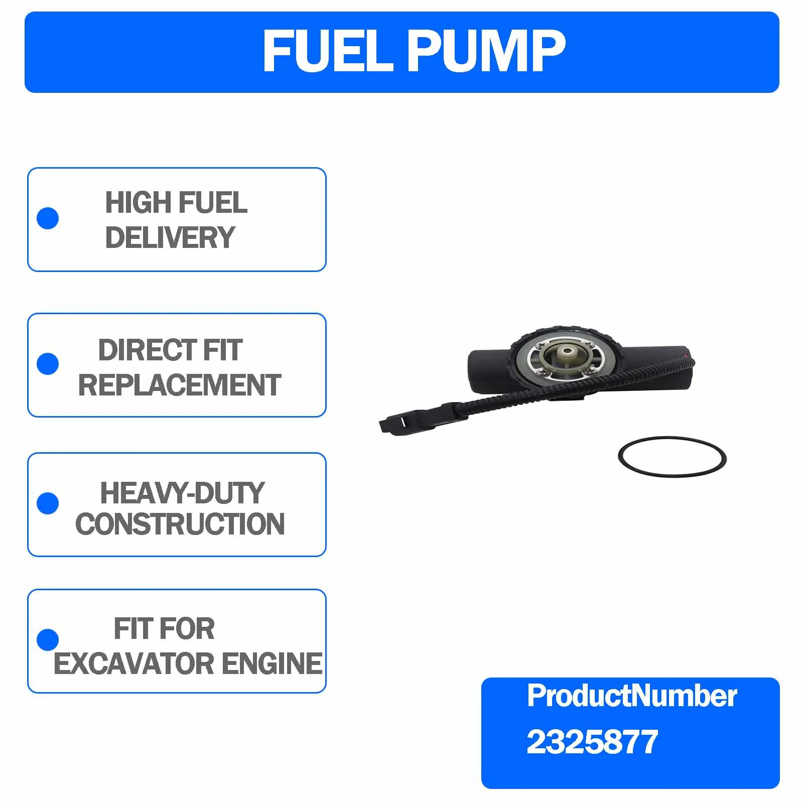 232-5877 2325877 Fuel Pump For Caterpillar CAT 277B 267B 287B Multi-Terrain Loader
