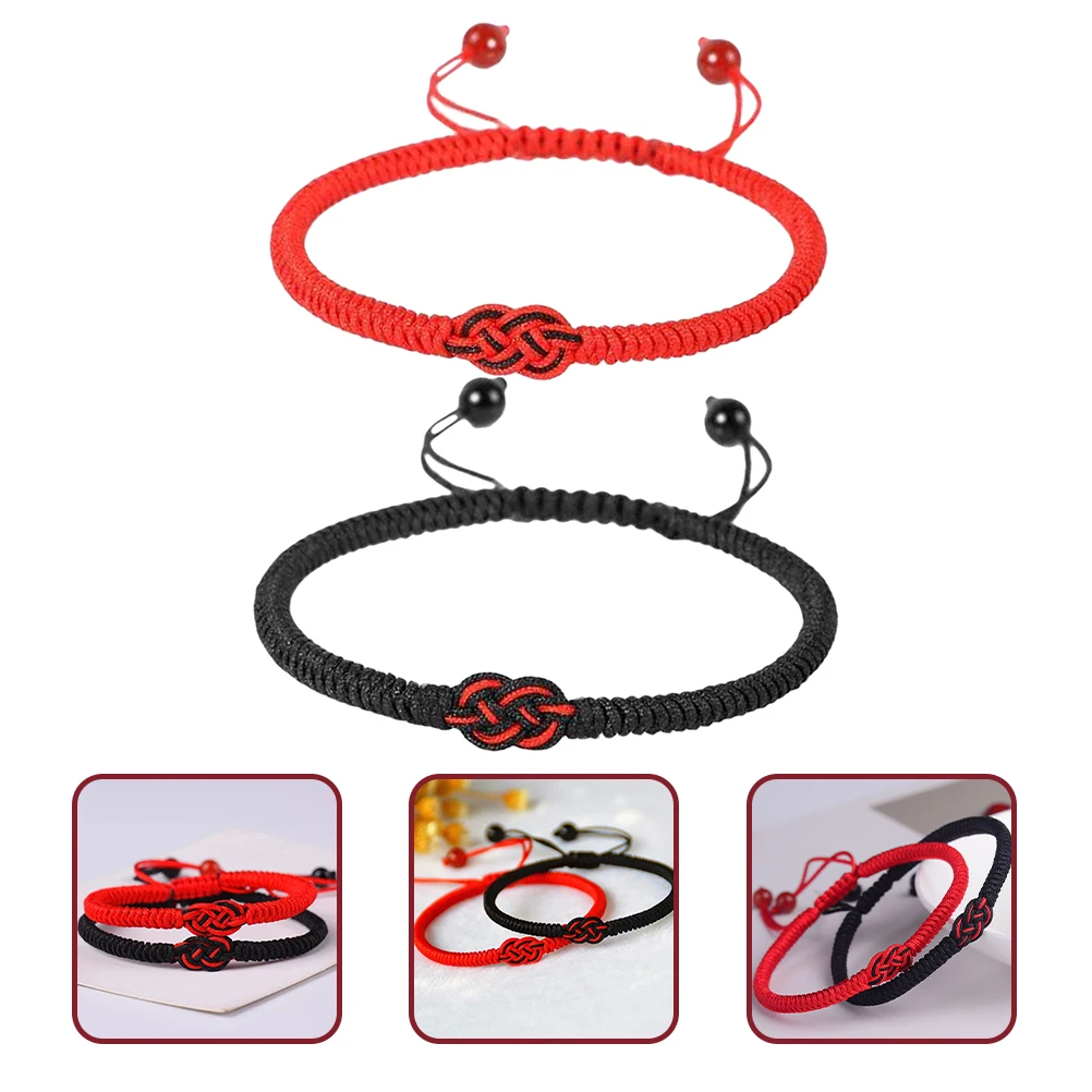 

2Pcs Couple Bracelet Women Braided String Wristb Lightweight Fashion Party Daily Life Casual Valentines Day Gift