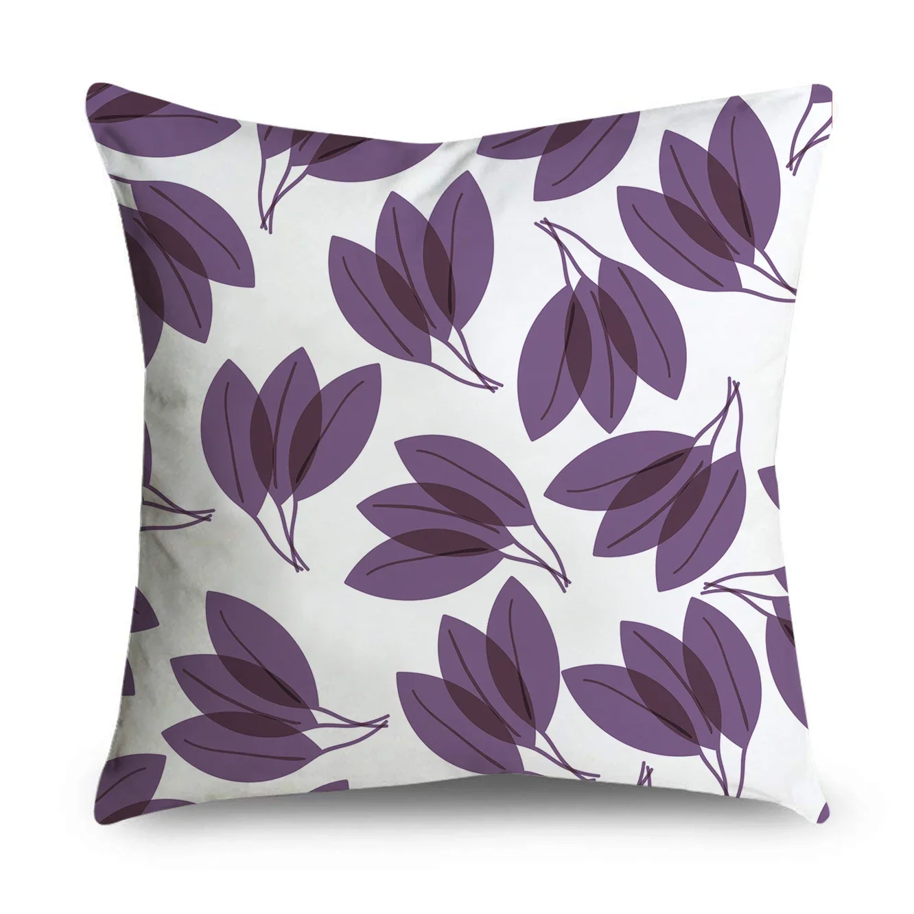 Pillowcase Home Sofa Decoration Pillow Purple Pattern  Cushion Cover Floral  Car