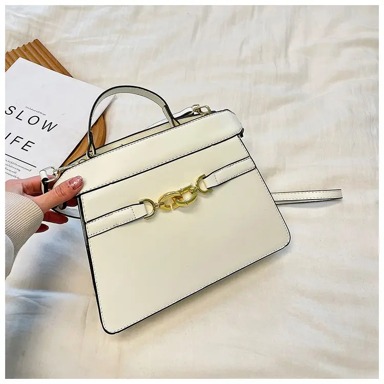 Retro Women's Shoulder Bag Large Capacity Solid Color Handbag, Minimalist Genuine Leather Tote with Adjustable Crossbody Strap