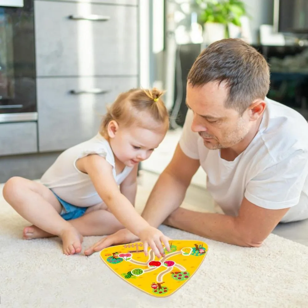 

Wooden Children's Maze Walking Board Early Education Multipurpose Montessori Maze Boards Montessori Portable Puzzle Maze Board